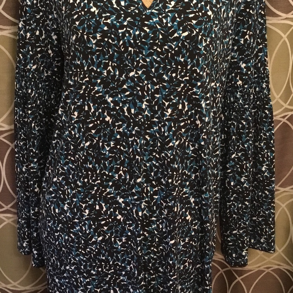 MICHAEL Michael Kors Deep Teal Leaf Dress NWT Med - Picture 5 of 8
